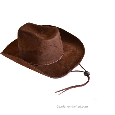 Children's Dark Brown Felt Cowboy Hat with Drawstring Brown One Size at  Men’s Clothing store