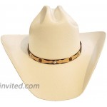 Men's Classic Western Cattleman Suede Black White Hard Black Tan Straw Rodeo Mexican Cowboy Hats at Men’s Clothing store