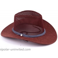 Mesh Cowboy Hat - Cowboy Hats Beach Hats Outdoor Cowboy Hat Western Cowboy Hat Mesh Sun Hat for Men Brown at  Men’s Clothing store