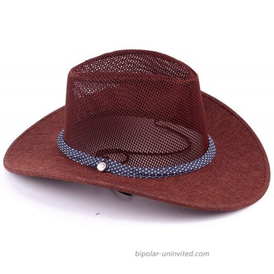 Mesh Cowboy Hat - Cowboy Hats Beach Hats Outdoor Cowboy Hat Western Cowboy Hat Mesh Sun Hat for Men Brown at  Men’s Clothing store
