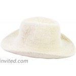 Rising Phoenix Industries Cute Furry Winter Fashion Cowgirl Hat Shapeable Angora Cowboy Hats for Women White at Women’s Clothing store