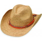 Wallaroo Hat Company Women’s Catalina Cowboy Hat – Raffia Modern Cowboy Designed in Australia Natural at Women’s Clothing store