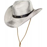 Western Rustic Rodeo Shapeable Straw Cowboy Hat with Chin Strap Black Hatband with Longhorn Skeletons White Large at Men’s Clothing store