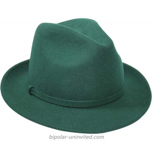 100% Wool Felt Ladies and Women's Fashion Party Travel Fedora Hat Terry Elastic Sweatband Forest Green at  Women’s Clothing store
