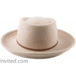 Accessorama 100% Wool Fedora Hats for Women Bucket Caps with Roll-up Brim Fashion Hats for Fall Winter