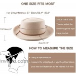 Accessorama 100% Wool Fedora Hats for Women Bucket Caps with Roll-up Brim Fashion Hats for Fall Winter