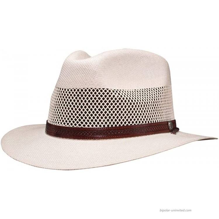 American Hat Makers Milan Straw Fedora — Lightweight Breathable at Women’s Clothing store
