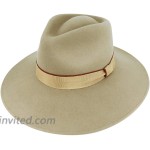 Fedora Hats for Men & Women with Soft Hat Brush 100% Wool Wide Brim Felt Hat Fashion Western Sun Hat … Camel at Women’s Clothing store