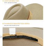 Fedora Hats for Men & Women with Soft Hat Brush 100% Wool Wide Brim Felt Hat Fashion Western Sun Hat … Camel at Women’s Clothing store
