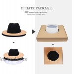 Fedora Hats for Women with Soft Hat Brush 100% Wool Wide Brim Felt Hat Rose-Shaped Sun Hats for Fall Winter Black at Women’s Clothing store