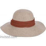 FEMSÉE Fedora Hats for Women with Soft Hat Brush 100% Wool Wide Brim Felt Hat Floppy Sun Hats for Fall Winter Beige at Women’s Clothing store