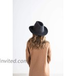 Gigi Pip Leo Wavy Brim Felt Fedora Hat for Women 100% Wool at Women’s Clothing store