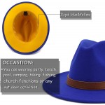 Gossifan Women Hats Fashion Wide Brim Fedora Hat Retro Style Belt Panama Hat at Women’s Clothing store