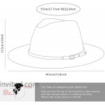 GUOO Womens Wide Brim Panama Hat Patchwork Two Colors Classic Buckle Fedora hat at Women’s Clothing store