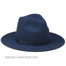 Lack of Color Women's Midnight Mack Classic Luxe Fedora Navy Medium 57cm at  Women’s Clothing store