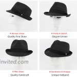 Melesh Classic Sun Straw Trilby Fedora Hat L XL Black at Men’s Clothing store