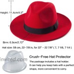 Red Fedora Hats for Women - Wool Hats for Men Wide Brim Hat Women Felt Fedoras at Women’s Clothing store