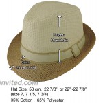 Silver Fever Stripped Panama Fedora Hat for Men or Women 2 Tone Tan at Women’s Clothing store