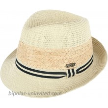 Sun 'n' Sand Women's Packable Fedora Hat with Striped Hatband Natural at  Women’s Clothing store