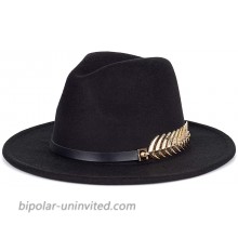 Women's Classic Wide Brim Floppy Panama Hat with Belt Buckle Fedora Hat Black at  Women’s Clothing store