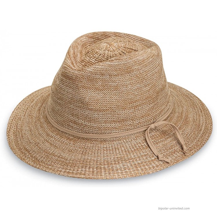Women’s Victoria Fedora Sun Hat – UPF 50+ Adjustable Packable Mixed Camel at Women’s Clothing store