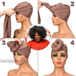 4 Pieces Head Wrap Scarf Stretch Turban Long Hair Scarf Wrap African Head Wraps for Women Hair at Women’s Clothing store