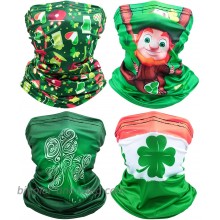 4 Pieces St. Patrick's Day Face Neck Gaiter Scarf Multi-Functional Irish Hat Headwear Bandana Balaclava Face Coverings for Men Women at  Women’s Clothing store