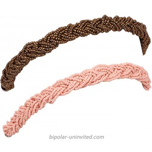 ASHI'S Collection Braided Headband Bohemian Style Elastic Band fit to Head Available in Combo Pack for Women and Girls!!