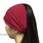 Bowbear Women Solid Wide Elastic headband Burgundy