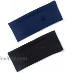 Cherokee CK507 Unisex Basic Headband with Buttons Navy & Black One Size Fits All at Women’s Clothing store
