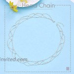 Evazen Boho Head Chain Vintage Silver Headpieces Hair Accessories Fashion Head Chain for Women and Girls