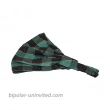 Green Plaid Soft Wide Holiday Headband Boho Head Wrap Motique Accessories