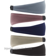 Hipsy Adjustable & Stretchy Soft Basic Xflex Wide Headbands for Women Girls & Teens Soft Basic Black Taupe Navy Mauve Slate Blue Xflex 5pk at  Women’s Clothing store