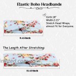 LOLIAS 8 Pack Headbands for Women Elastic Boho Flower Yoga Head Wrap Hair Band Soft