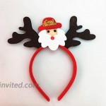 Lurrose 4pcs Christmas Headbands Cute Santa Snowman Bear Reindeer Antler Hair Hoops Hairbands Party Favors Supplies for Christmas Holiday Party