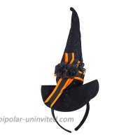 Lux Accessories Black Orange Flower Ribbon Spider Witch Hat Fashion Headband