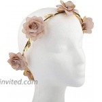 Lux Accessories Pink Goddess Flower Headrown at Women’s Clothing store