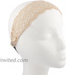 Lux Accessories Romantic Boho Floral Lace and Crochet Soft Head Wrap Pack 3PCS