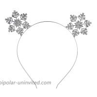 Lux Accessories Silver Tone Christmas Holiday Snowflake Cat Ear Headband