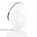 Lux Accessories Silvertone Cupchain Circle Pattern Headband Bridal Headband