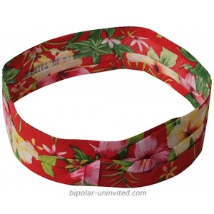 MG Pleated Palm Tree And Flower Hat band-Red