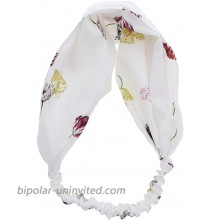 Motique Accessories White Headwrap with Scattered Flowers Headband at  Women’s Clothing store
