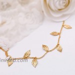 Shegirl Women Headband Gold Leaf Head Chain Boho Grecian Chain Headpiece Festive Jewelry for Women and Girls