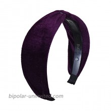 Solid Velvet Gathered Headband - Purple