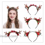 TOECWEGR Christmas Reindeer Antlers Headband Hair Clips Hair Hoop Girl Holiday Beauty Headdress antlersA