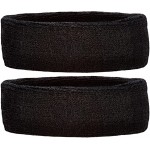 Unique Sports Hi Performance Headbands Pack of 2 Black