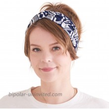Womens Boho Knot Turban Headband - Boho Hairband for Women Elastic