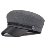 AIBEARTY Women Yacht Captain Sailor Hat Newsboy Hat Cap Visor Beret Hat Gray at Women’s Clothing store