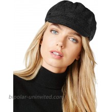 Charter Club Women's Chenille Newsboy Hat Black One Size at  Women’s Clothing store