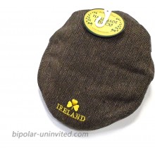 Connemara Ireland Golfer's Brown Tweed Wool Patchwork Cap…